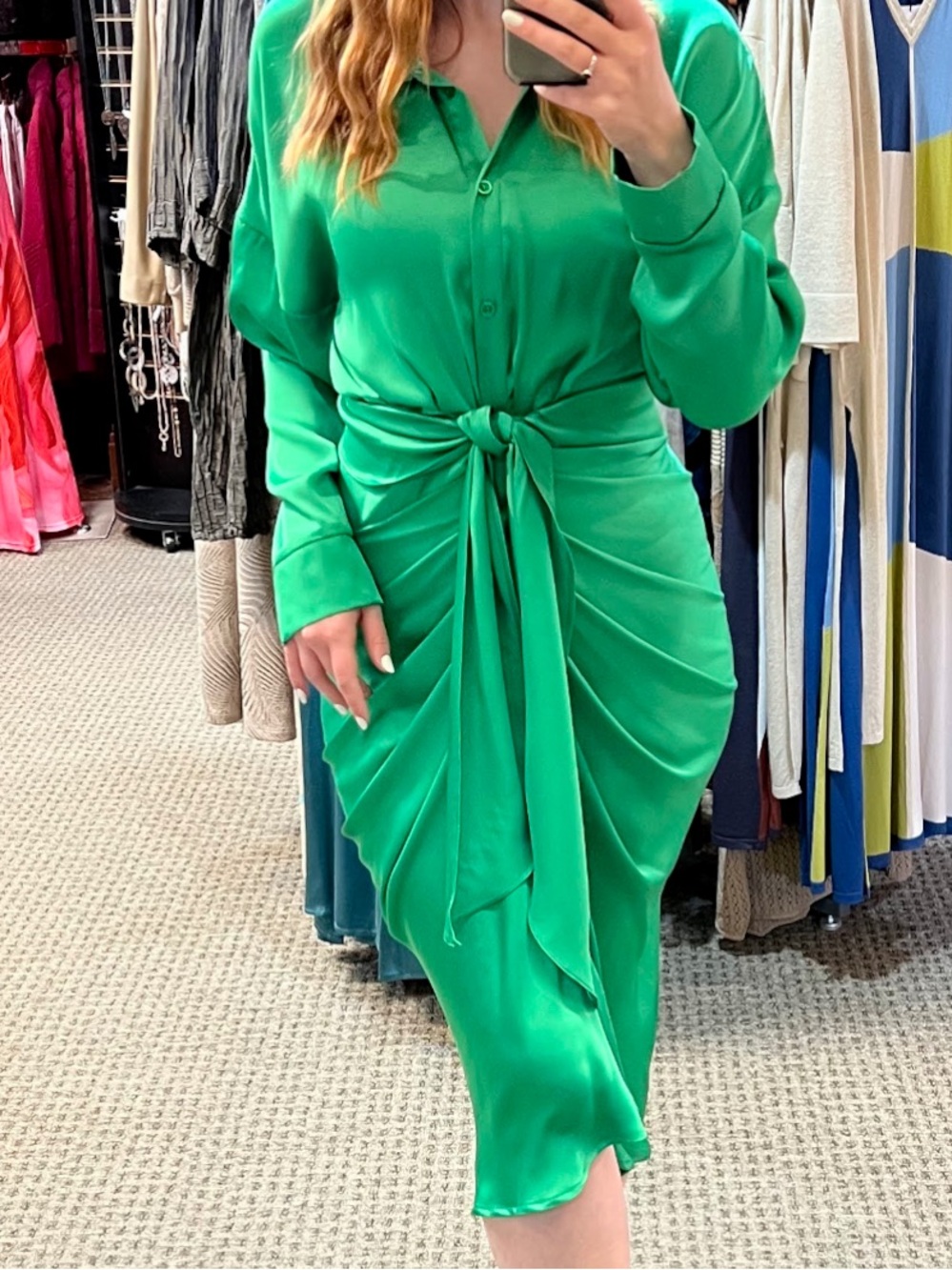 Joseph Ribkoff Satin Dress - Picture 8 of 9